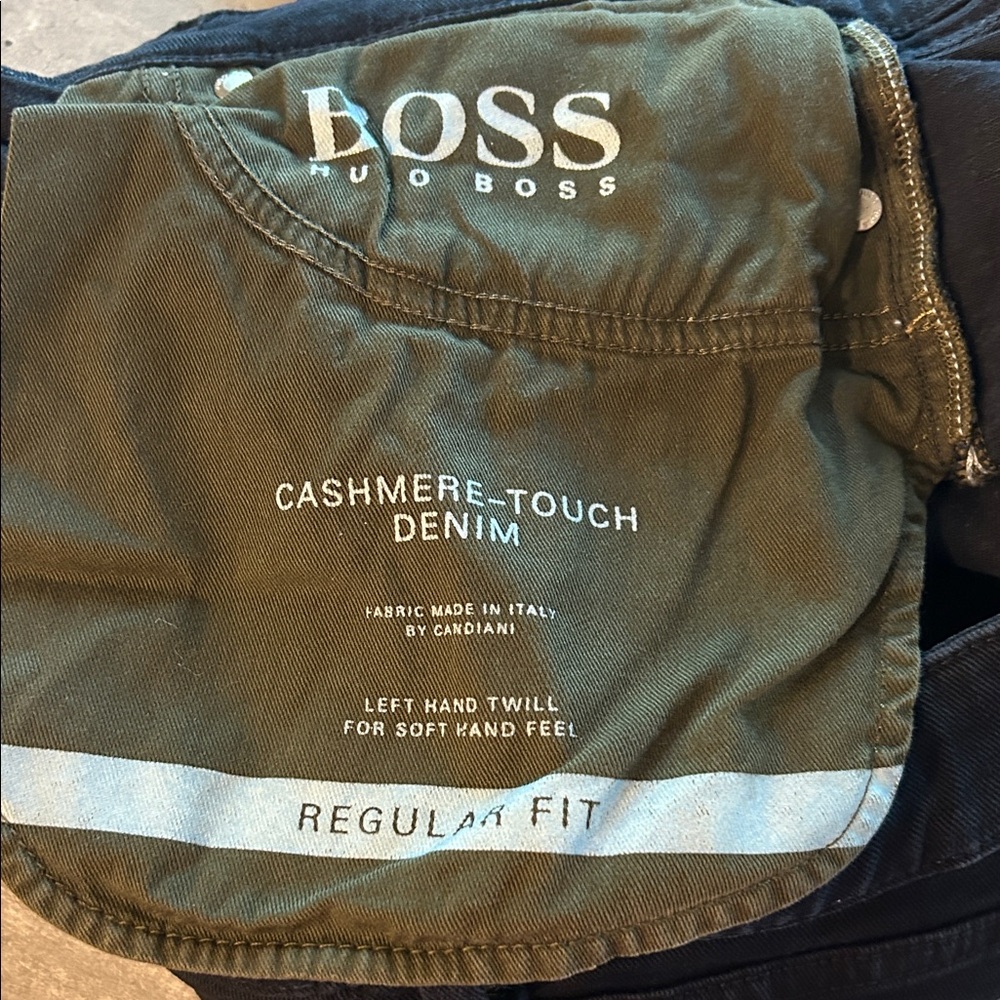 Hugo Boss Cashmere-Touch Denim Men's Black Jeans - Picture 14 of 14